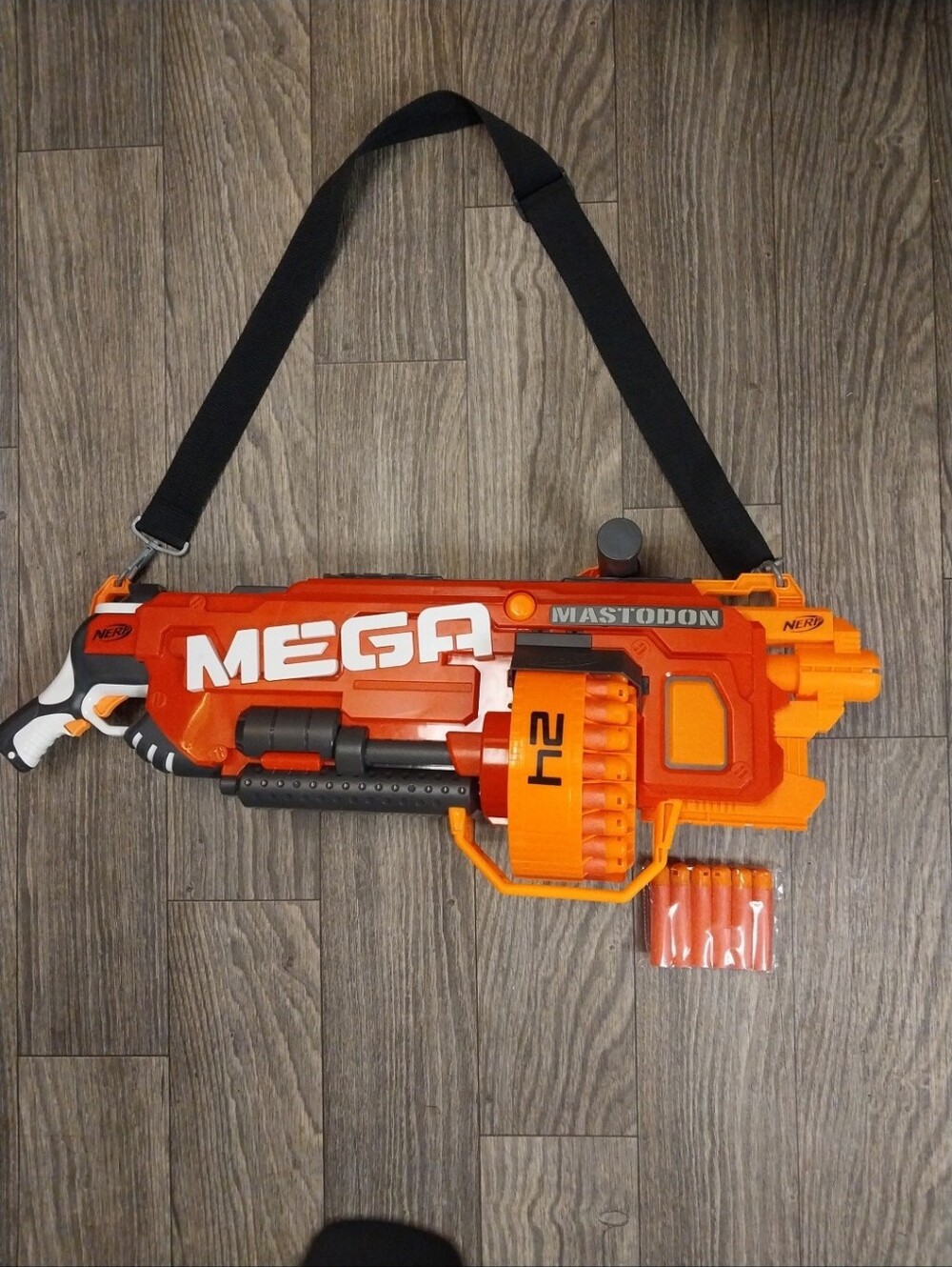 Nerf Mega Mastodon Blaster (With 30 Nerf Bullets)-Full Clip +